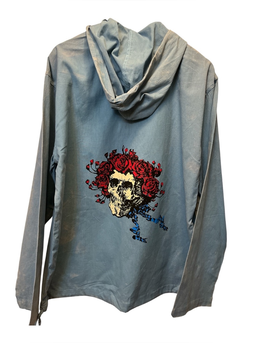 Gypsy Rose Acid Wash Grateful Dead hoodie pullover with Bertha print on back—NWT